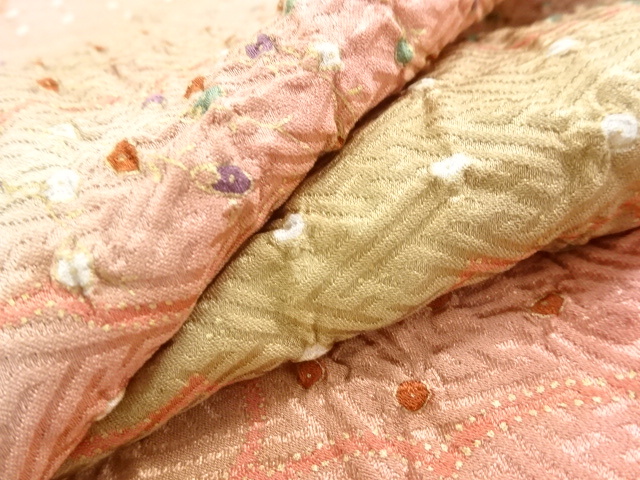  雲取りに古典柄道行コート(ショール付き)